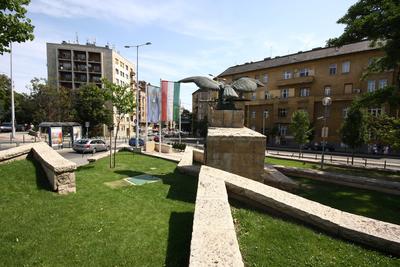 Turulszobor a XII. kerületben-stock-foto