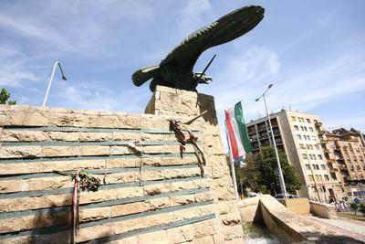 Turulszobor a XII. kerületben-stock-foto