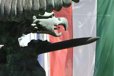 Turulszobor a XII. kerületben-stock-foto