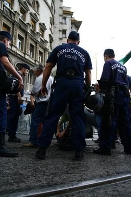 Erődemonstráció egy turulért-stock-foto