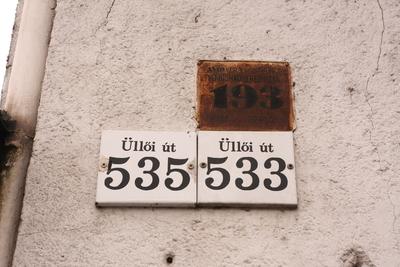 Üllői út - megmaradt házszámok-stock-photo