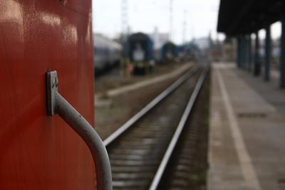 Vasutassztrájk Budapesten-stock-foto