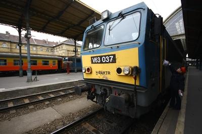 Vasutassztrájk Budapesten-stock-foto