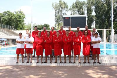 Vízilabdarelikvia-gyűjtés a Hajós Alfréd Sportuszodában-stock-foto