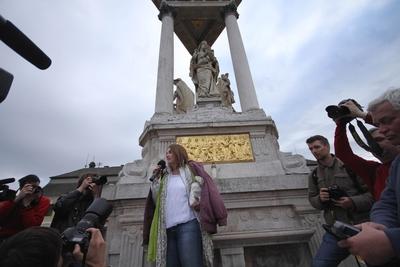 Zarándoklat Esztergomért-stock-foto