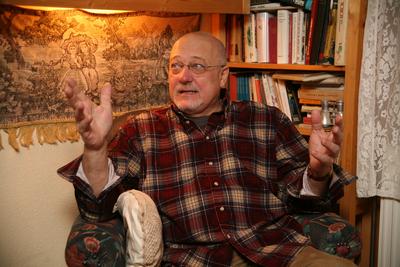 Budapest, 2010.02.05.
Barbinek Péter Jászai Mari-díjas színész otthonában-stock-photo