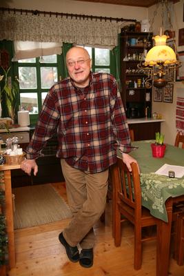Budapest, 2010.02.05.
Barbinek Péter Jászai Mari-díjas színész otthonában-stock-photo