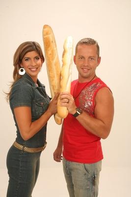 Béres Alexandra és Schobert Norbi-stock-foto