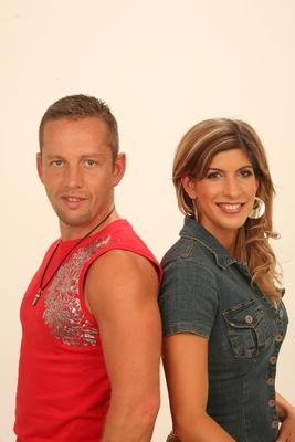 Béres Alexandra és Schobert Norbi-stock-foto