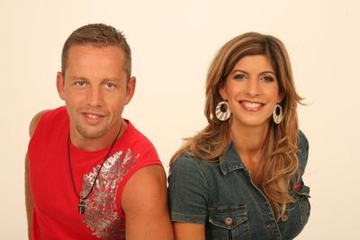 Béres Alexandra és Schobert Norbi-stock-foto