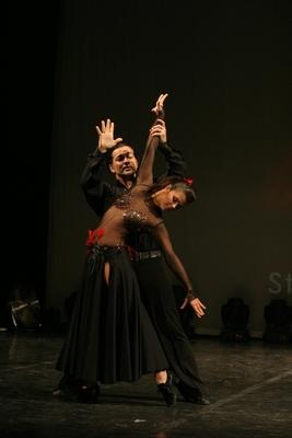 Budapest, 2008.01.21.
A Studio Vida támogatásával színpadra állt Magyarország legnagyobb salsa táncos produkciója a "Fuego de la SALSA - A SALSA tüze" 

A képen: Dudás Tibor és Südi Iringó-stock-foto