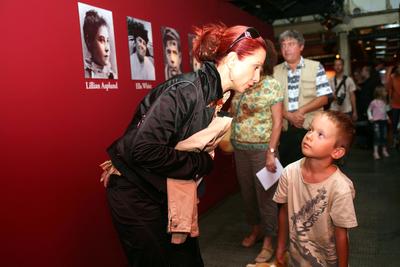 A Titanic-kiállítás "fedélzetén"-stock-foto