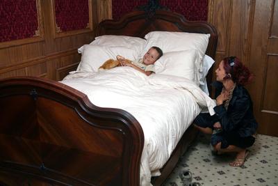 A Titanic-kiállítás "fedélzetén"-stock-foto