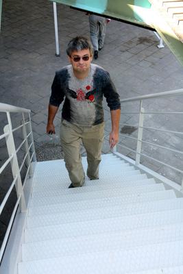 A Titanic-kiállítás "fedélzetén"-stock-foto