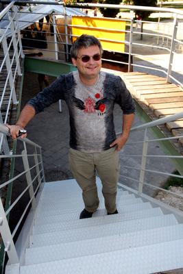 A Titanic-kiállítás "fedélzetén"-stock-foto