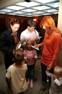 A Titanic-kiállítás "fedélzetén"-stock-foto