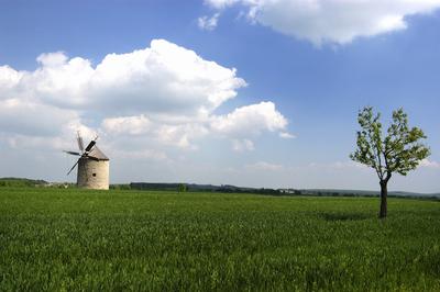 Tési Szélmalmok-stock-foto