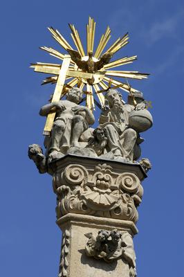 Veszprém, Szentháromság-szobor-stock-foto