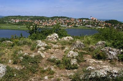 A Tihanyi Gejzírmező, vagy Aranyház-stock-foto