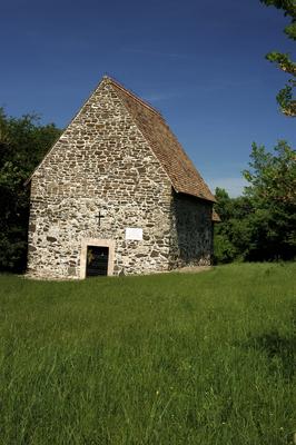 Tihany, Apáti templomrom-stock-foto
