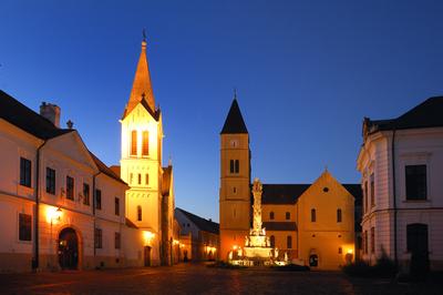 A veszprémi várnegyed-stock-foto