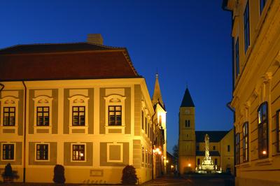 A veszprémi várnegyed-stock-foto