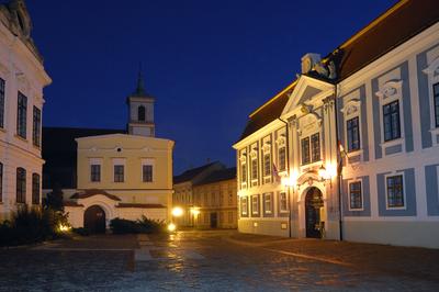 A veszprémi várnegyed-stock-foto