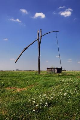 Gémeskút a Hortobágyon-stock-foto