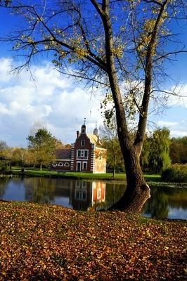 Festetics-kastély parkja, Hollandi ház, Dég-stock-foto