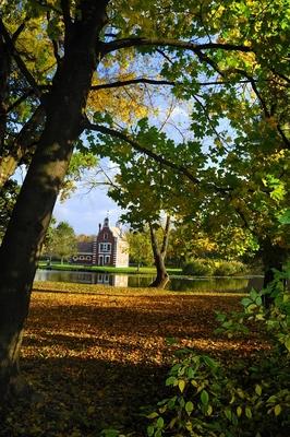 Festetics-kastély parkja, Hollandi ház, Dég-stock-foto