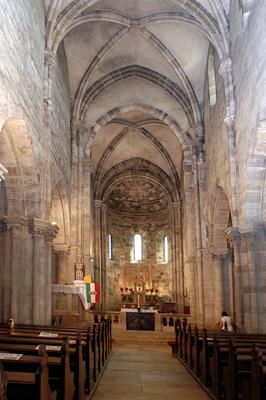 A Jáki templom belső tere-stock-foto
