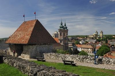 Eger látképe a várból-stock-foto