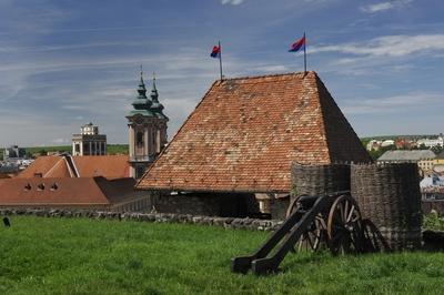 Eger látképe a várból-stock-foto