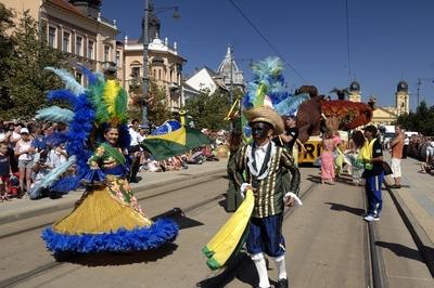 Debreceni virágkarnevál-stock-foto