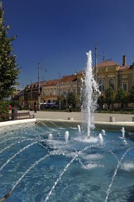 Debrecen, Millenniumi szökőkút-stock-foto