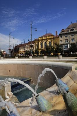 Debrecen, Millenniumi szökőkút-stock-foto