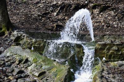 Vöröskő-forrás-stock-foto
