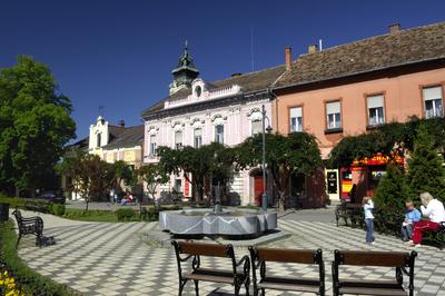 Szentgotthárd főtere-stock-foto