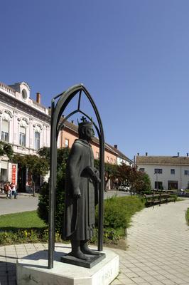 Szentgotthárd főtere-stock-foto
