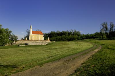 Sitke, kálváriakápolna-stock-foto