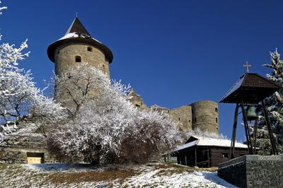 Somoskő vára-stock-foto