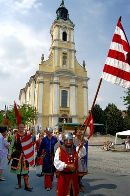 Szent László Napok fesztivál Szekszárd belvárosában-stock-foto