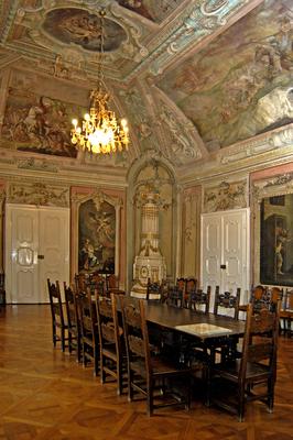 Sárvár, a Nádasdy-vár lovagterme-stock-foto