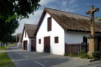 Szekszárd, baktai pincesor-stock-foto