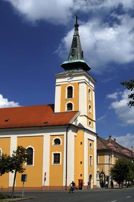 Balassagyarmat, Szentháromság katolikus templom-stock-foto