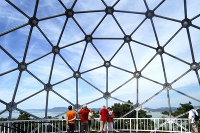 A Gömbkilátó Balatonbogláron-stock-foto