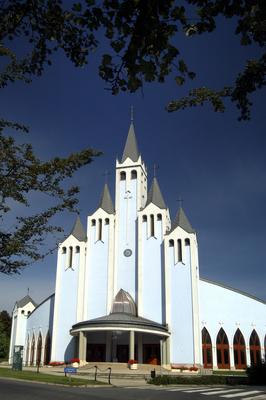 Hévíz, Szentlélek Római Katolikus templom-stock-foto
