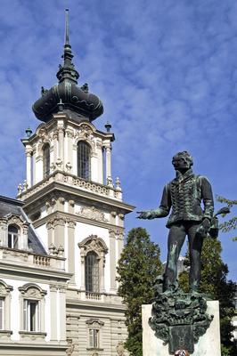 Keszthely, Festetics-kastély-stock-foto