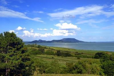 Panoráma a balatongyöröki Szépkilátóból-stock-foto