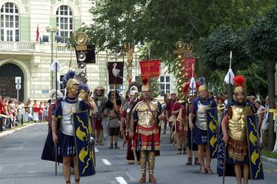 Szombathely, Savaria Történelmi Karnevál-stock-foto